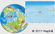Physical Location Map of the area around 79° 38' 54" N, 40° 52' 30" E