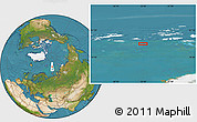 Satellite Location Map of the area around 79° 38' 54" N, 53° 37' 30" E