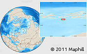 Shaded Relief Location Map of the area around 79° 38' 54" N, 53° 37' 30" E