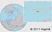 Gray Location Map of the area around 79° 38' 54" N, 55° 19' 30" E