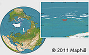 Satellite Location Map of the area around 79° 38' 54" N, 55° 19' 30" E