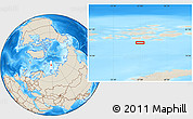 Shaded Relief Location Map of the area around 79° 38' 54" N, 57° 1' 29" E