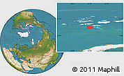Satellite Location Map of the area around 79° 38' 54" N, 57° 52' 30" E