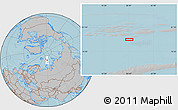 Gray Location Map of the area around 79° 38' 54" N, 58° 43' 30" E, hill shading
