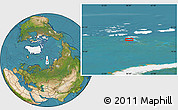 Satellite Location Map of the area around 79° 38' 54" N, 58° 43' 30" E