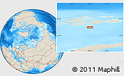 Shaded Relief Location Map of the area around 79° 38' 54" N, 59° 34' 30" E