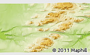 Physical 3D Map of the area around 79° 38' 54" N, 83° 13' 29" W