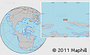 Gray Location Map of the area around 79° 52' 48" N, 106° 10' 30" W