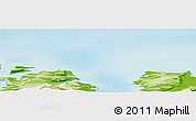 Physical Panoramic Map of the area around 79° 52' 48" N, 11° 58' 29" E