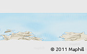 Shaded Relief Panoramic Map of the area around 79° 52' 48" N, 11° 58' 29" E