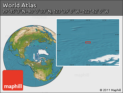 Satellite Location Map of the Area around 79° 52' 48" N, 123° 10' 30" W