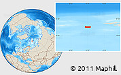 Shaded Relief Location Map of the area around 79° 52' 48" N, 41° 43' 30" E