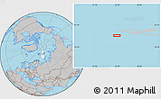 Gray Location Map of the area around 79° 52' 48" N, 45° 7' 30" E