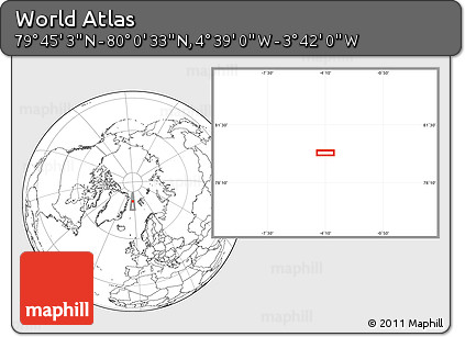 Blank Location Map of the Area around 79° 52' 48" N, 4° 10' 30" W