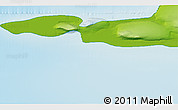 Physical 3D Map of the area around 79° 52' 48" N, 50° 13' 30" E