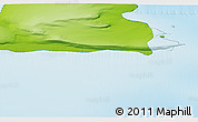 Physical 3D Map of the area around 79° 52' 48" N, 51° 4' 30" E