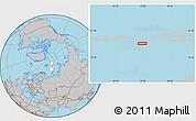 Gray Location Map of the area around 79° 52' 48" N, 52° 46' 29" E