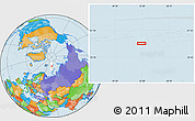 Political Location Map of the area around 79° 52' 48" N, 52° 46' 29" E