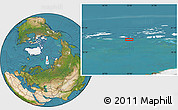 Satellite Location Map of the area around 79° 52' 48" N, 53° 37' 30" E