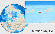 Shaded Relief Location Map of the area around 79° 52' 48" N, 53° 37' 30" E