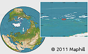 Satellite Location Map of the area around 79° 52' 48" N, 55° 19' 30" E