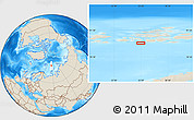 Shaded Relief Location Map of the area around 79° 52' 48" N, 55° 19' 30" E