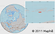 Gray Location Map of the area around 79° 52' 48" N, 56° 10' 29" E, hill shading