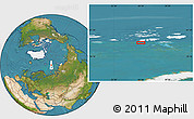 Satellite Location Map of the area around 79° 52' 48" N, 56° 10' 29" E