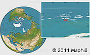 Satellite Location Map of the area around 79° 52' 48" N, 57° 1' 29" E