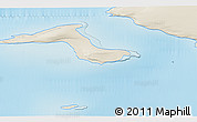 Shaded Relief 3D Map of the area around 79° 52' 48" N, 58° 43' 30" E