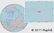Gray Location Map of the area around 79° 52' 48" N, 59° 34' 30" E, hill shading