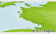 Physical 3D Map of the area around 79° 52' 48" N, 94° 25' 30" E