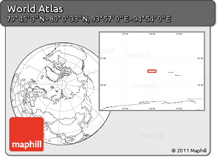 Blank Location Map of the Area around 79° 52' 48" N, 94° 25' 30" E