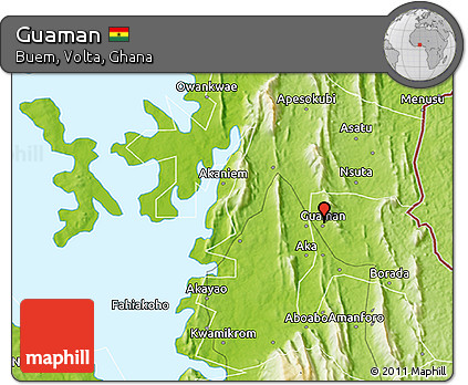 Physical 3D Map of Guaman
