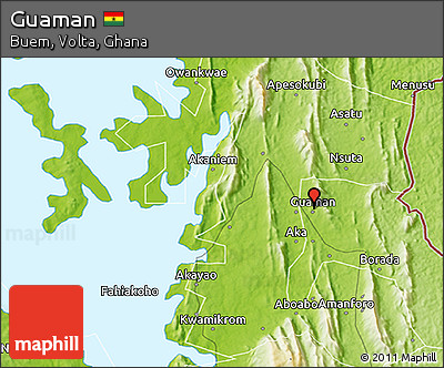 Physical 3D Map of Guaman