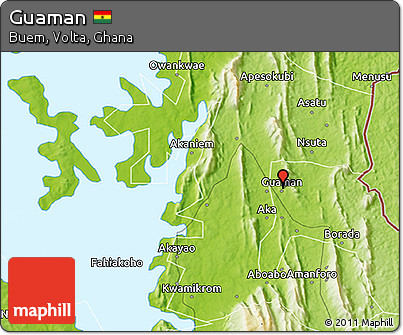 Physical 3D Map of Guaman