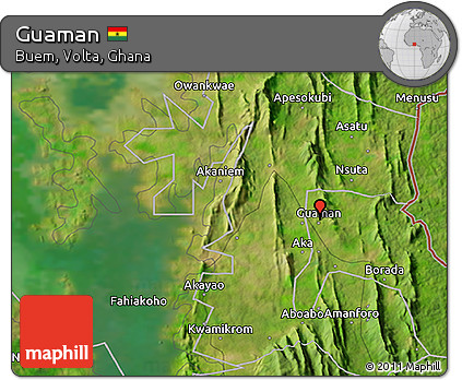 Satellite 3D Map of Guaman