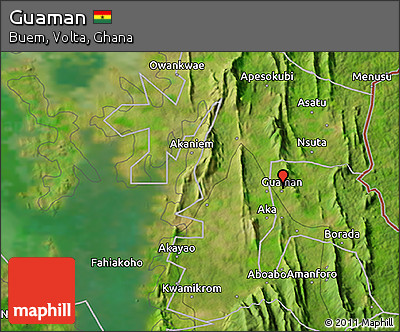 Satellite 3D Map of Guaman