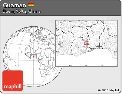 Blank Location Map of Guaman