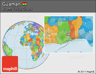 Political Location Map of Guaman