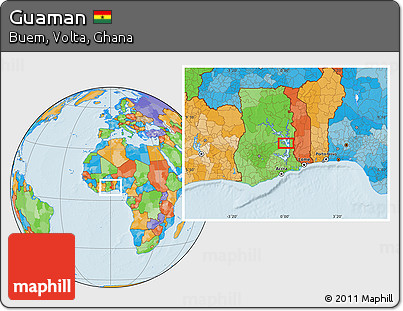 Political Location Map of Guaman