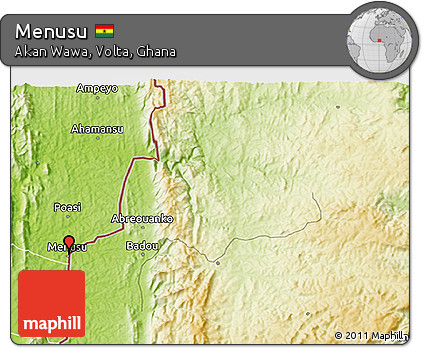 Physical 3D Map of Menusu