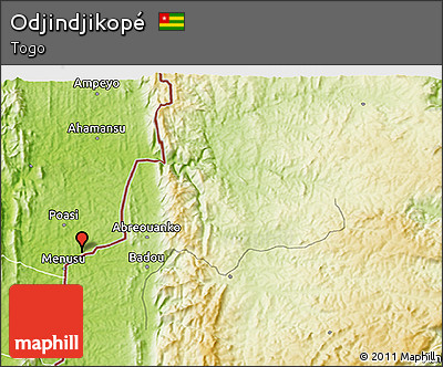 Physical 3D Map of Odjindjikopé