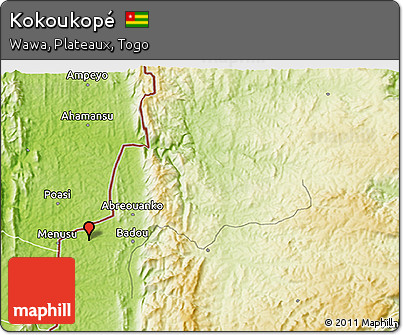 Physical 3D Map of Kokoukopé