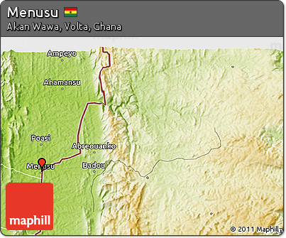 Physical 3D Map of Menusu