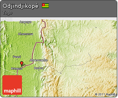 Physical 3D Map of Odjindjikopé