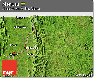 Satellite 3D Map of Menusu