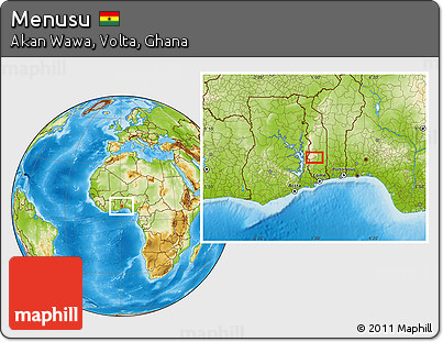 Physical Location Map of Menusu