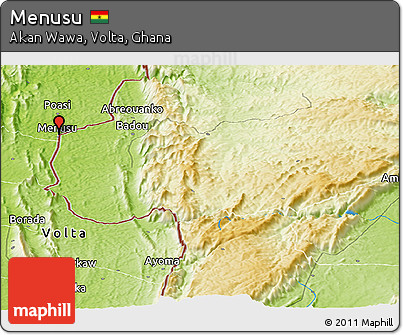 Physical Panoramic Map of Menusu