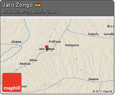 Shaded Relief 3D Map of Jato Zongo